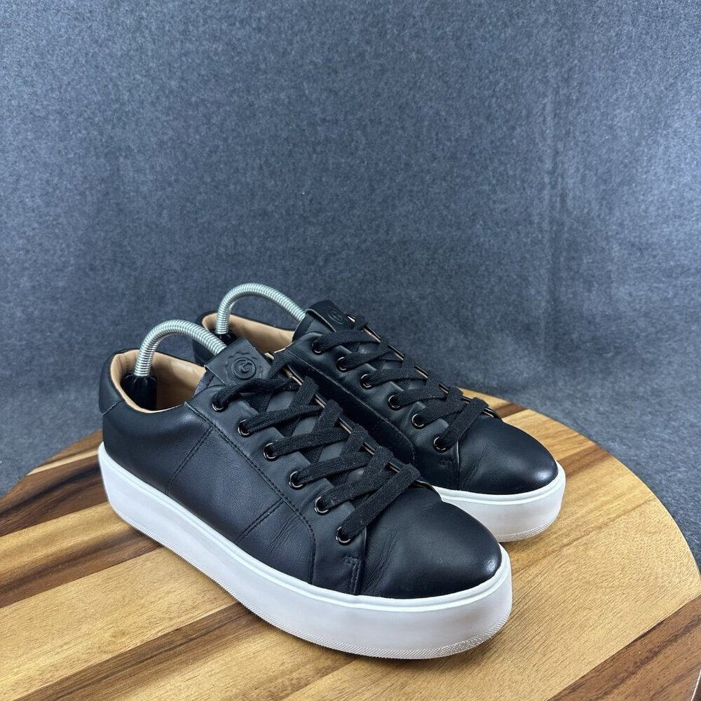 Greats Brooklyn Womens 40 10 The Royale Sneakers Shoes Black Leather Casual - Picture 2 of 11